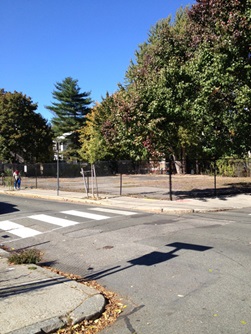 View of vacant Cherry Street lot