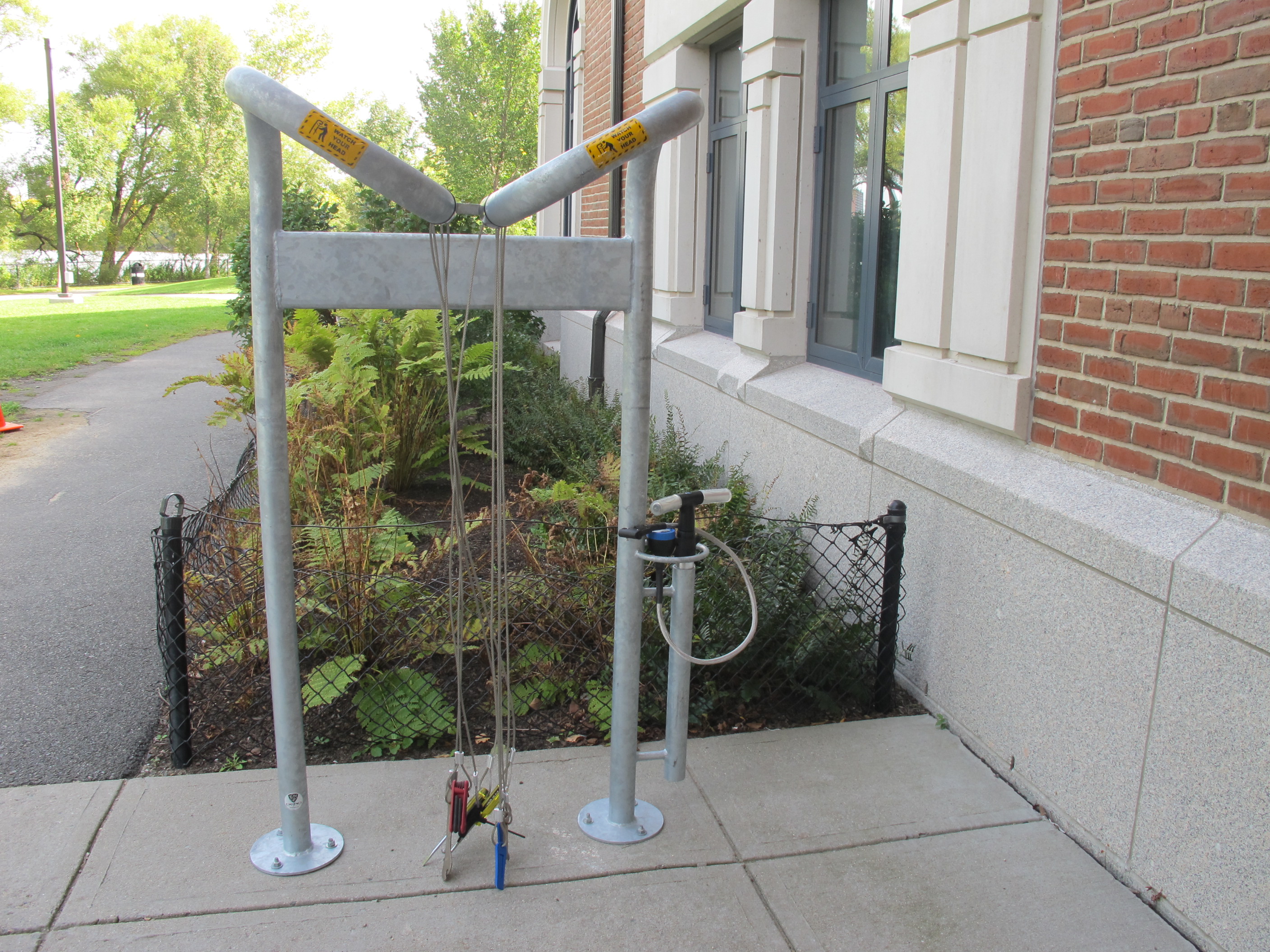 Bike FixIt stand at Fresh Pond