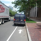 Van blocking bike lane
