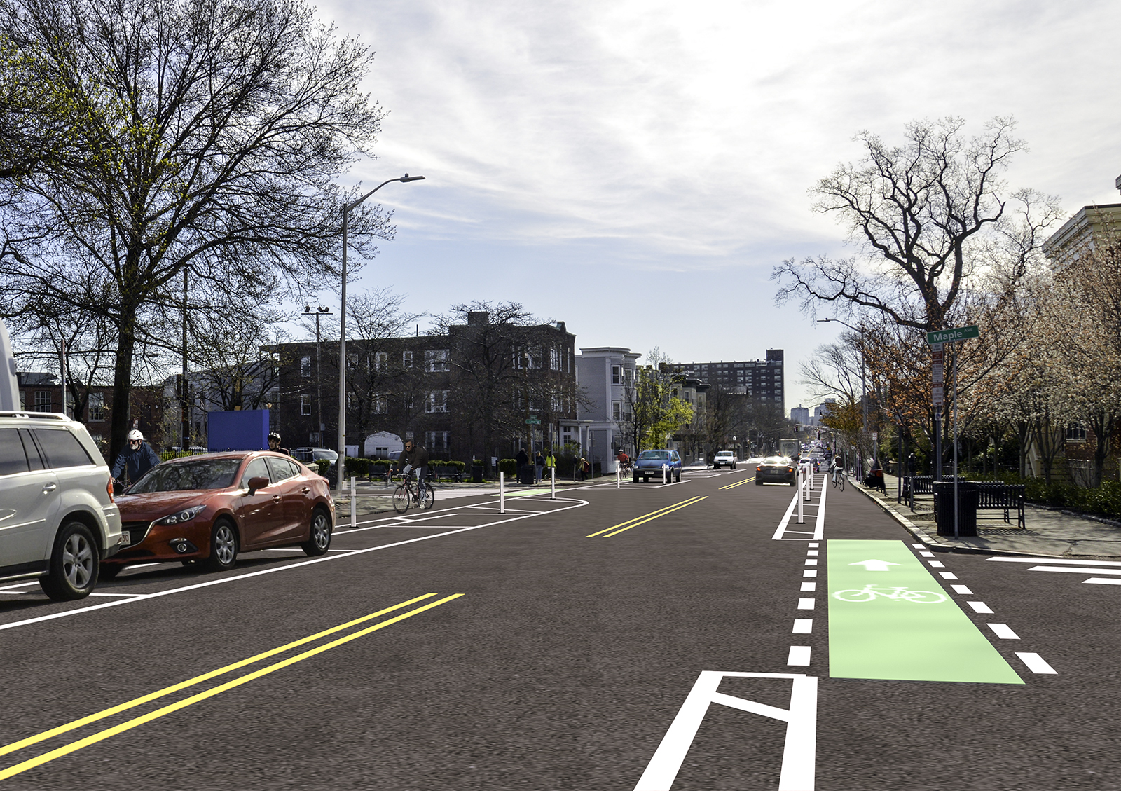 Cambridge Street Separated Bicycle Facility Coming This Month
