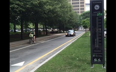 Image of bike counter in Kendall Square