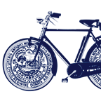 Graphic of a bicycle with City of Cambridge seal wheels