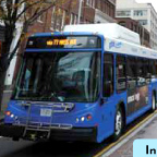 Photo of blue EZ Ride bus