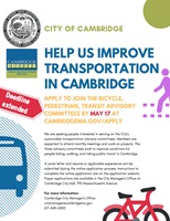 Bicycle Pedestrian Transit Advisory Committee application deadline extended