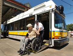 Wheelchair existing bus