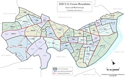 Map of 2020 Census Cambridge census tracts and block groups