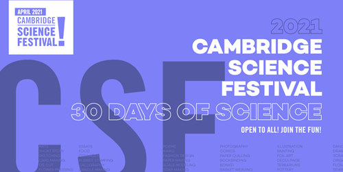 Cambridge Science Festival logo with #30DaysofScience