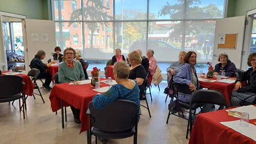 Cambridge seniors enjoy lunch at the North Cambridge Senior Center Grand Reopening Event