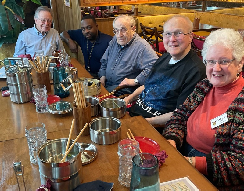 Veterans and Friends Support Group at a lunch outing