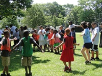 kids playing at sennott park