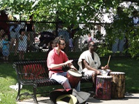 drummers in park