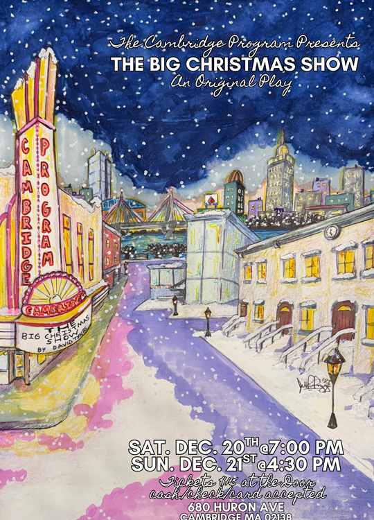 Flyer for The Cambridge Program's 2025 holiday play, The Big Christmas Show