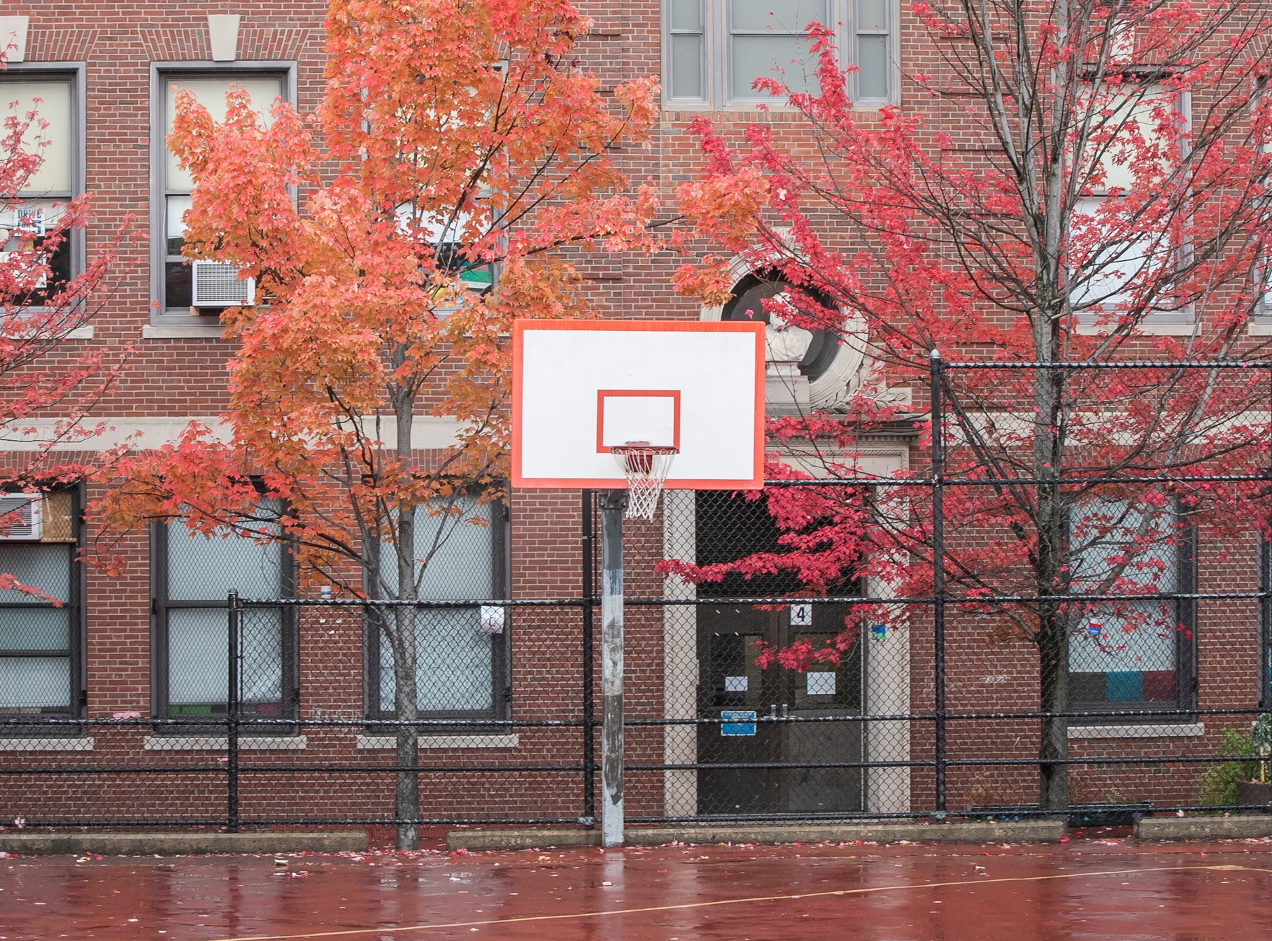 Basketball Court in Autumn