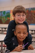 Two young boys in afterschool program