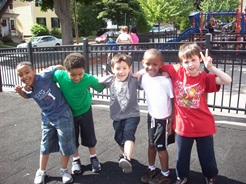 Children playing as a group during an afterschool program