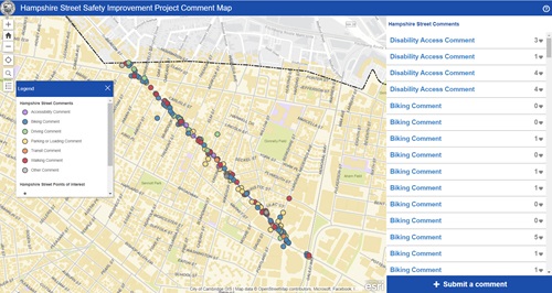 Hampshire Street Public Comment Map