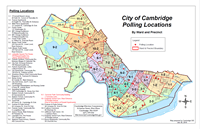 2018 Polling Location Map with temporary location for Ward 3 Precinct 3 for September primary.