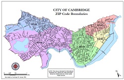 Cambridge Zip Code Map
