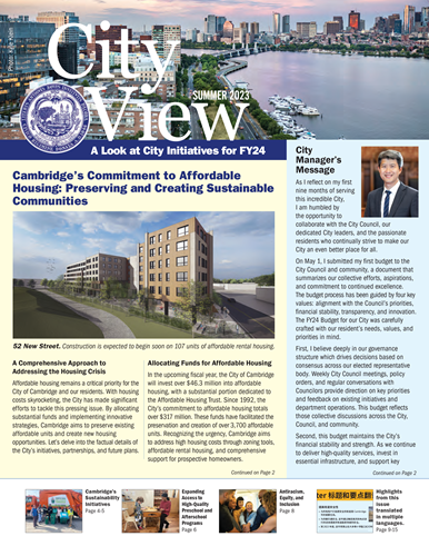 Cover image of the Summer 2023 issue of CityView Newsletter
