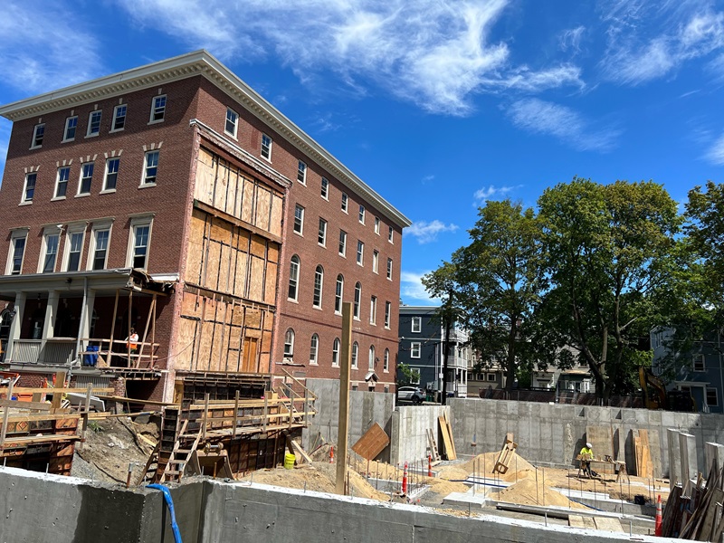 An affordable housing property under construction on Norfolk Street.