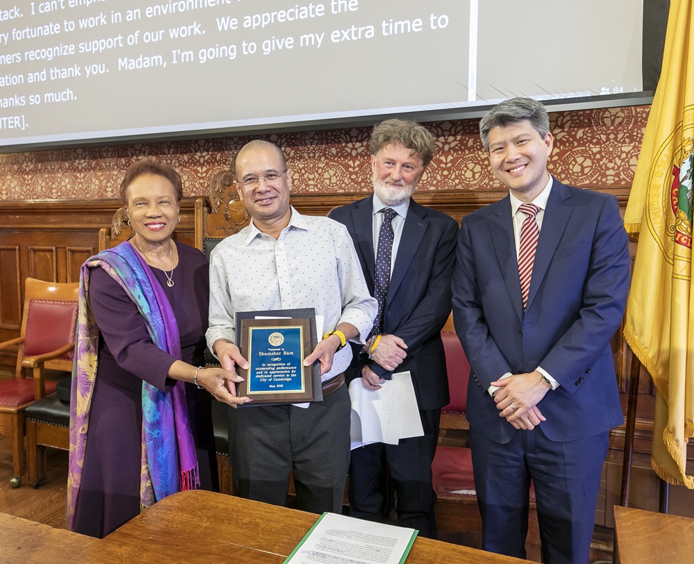 Shamsher Bam with City Leadership in City Hall