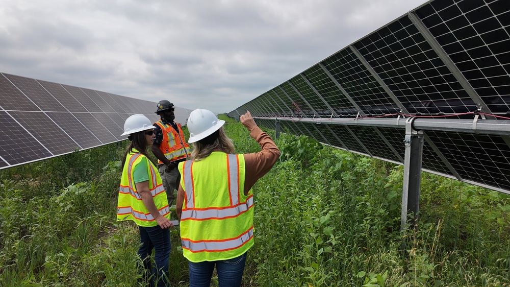Cambridge Climate Strategy and Implementation Manager Meghan Shaw visits and learns more about the Prairie Solar site.