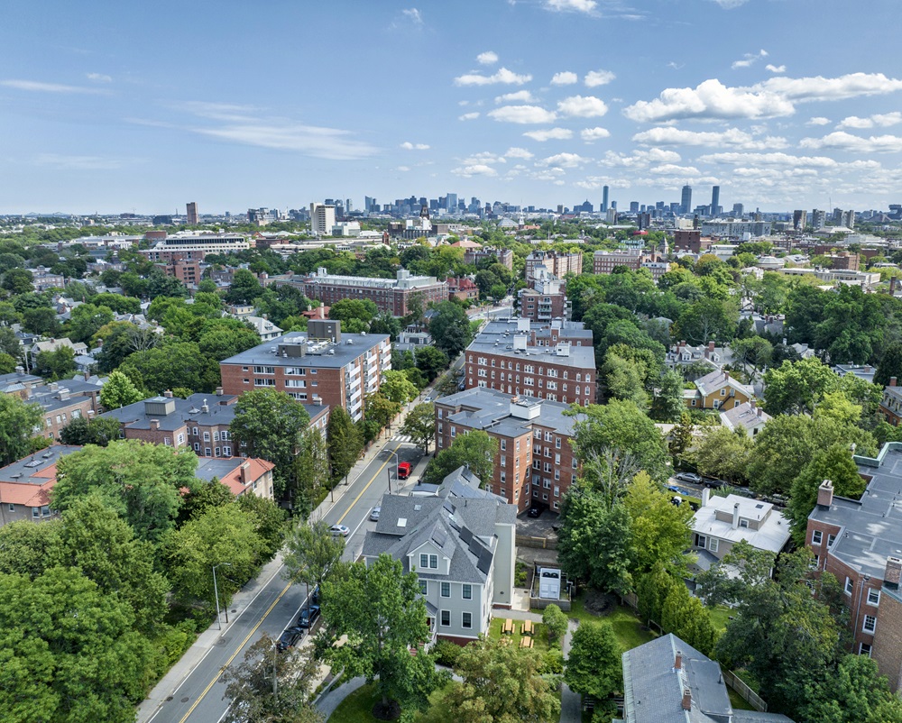 North Cambridge from above in the daytime.
