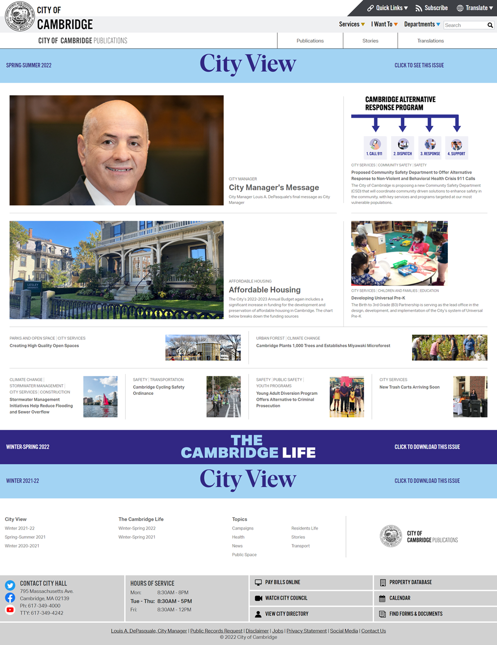 Screenshot of the new Digital Publications website