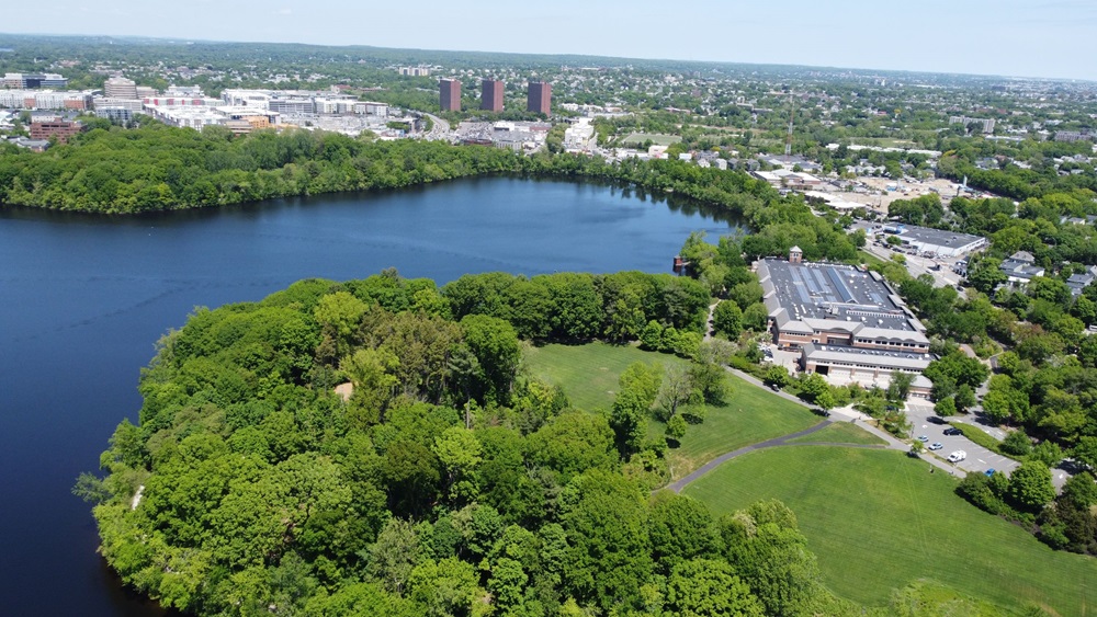 Aerial View of Fresh Pond Water Treatment Plant