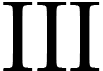 Roman numeral III