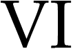 Roman numeral VI