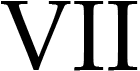 Roman numeral VII