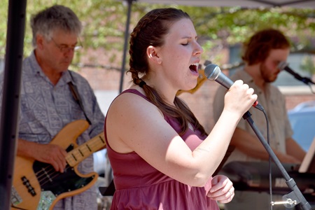 CTK Sound performs at Christ The King Church on Prospect Street during the 2026 Cambridge Porchfest.