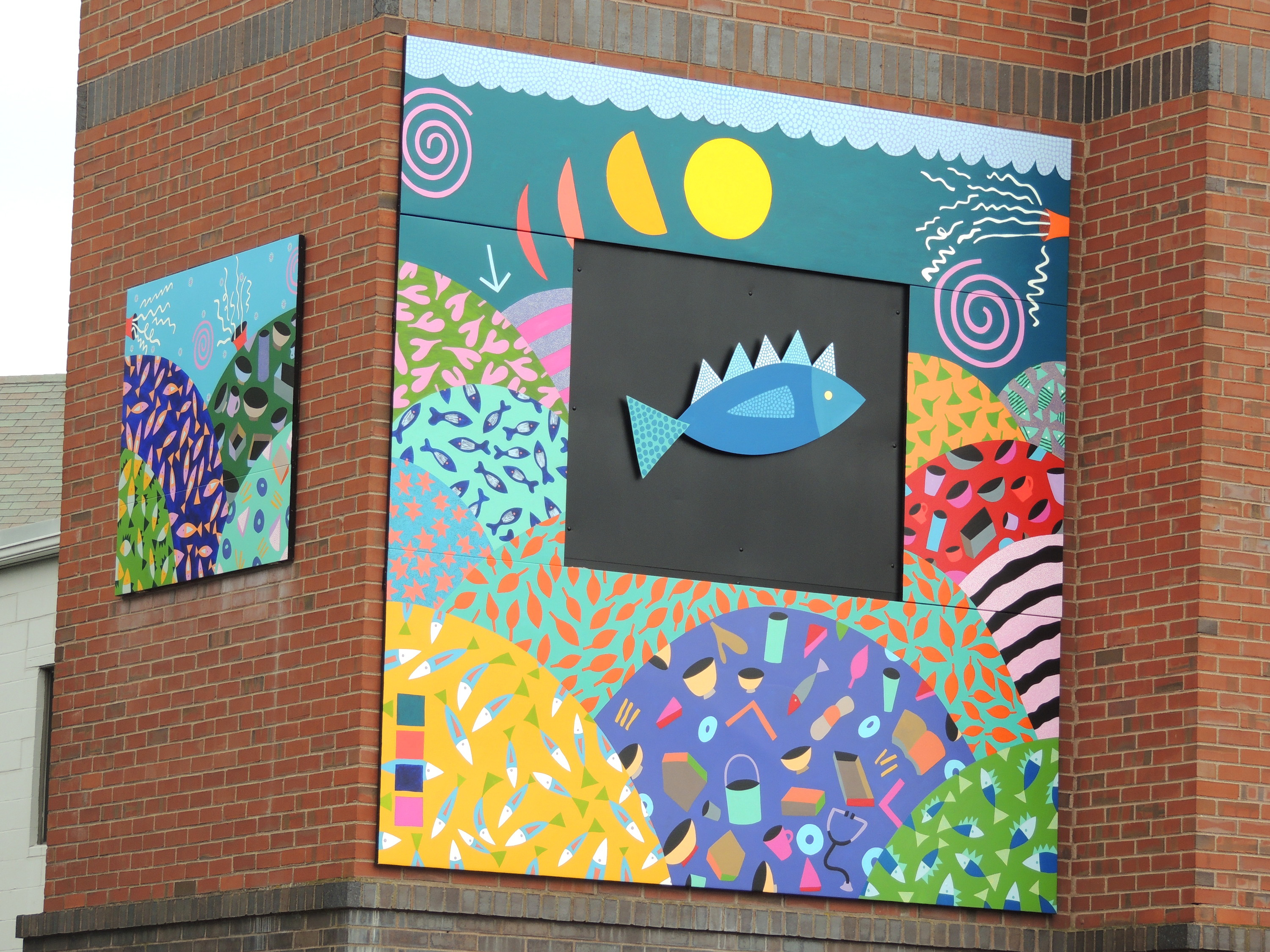 'The Bluefish is Good Tonighy' mural by Lisa Houck
