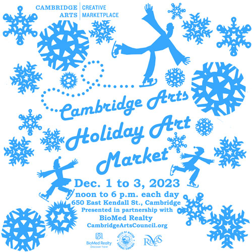 Cambridge Arts Holiday Art Market, Dec. 1-3, 2023.