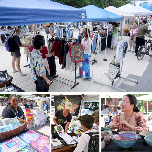 Local artists sold their creations at Cambridge Arts' Art Market at Harvard University's Farmer's Market, located on the Science Center Plaza in Harvard Square on the last Tuesday of each month from June 27 to Oct. 24.