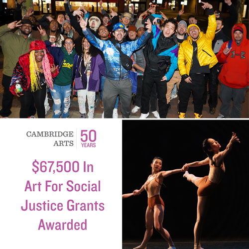 $67,500 In Art For Social Justice Grants Awarded By Cambridge Arts. Pictured from top: Cambridge Hip-Hop Collective and Asian American Ballet Project.