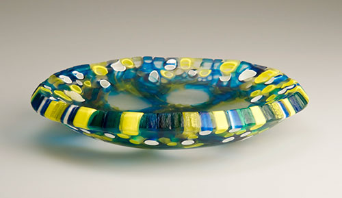 Peter McCarthy's "Surface-worked mosaic" glass piece.