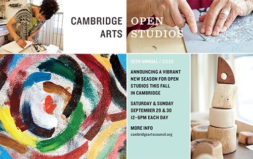 Cambridge Arts Open Studios, Sept. 29 & 30, 2018.
