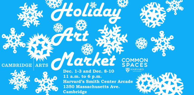 2022 Holiday Art Market graphic with time and location.