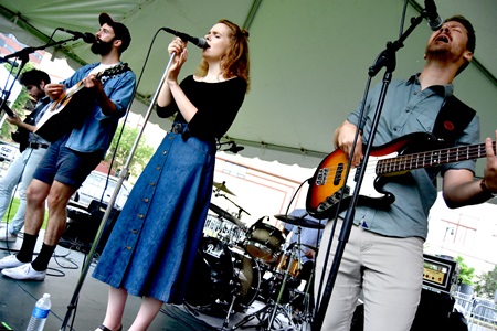 The Novel Ideas perform on the Folk & Roots Stage at the 2018 River Festival.