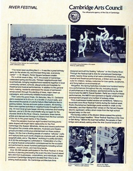 Vintage Cambridge Arts River Festival newsletter.