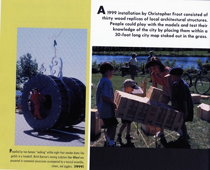 Guide to Temporary Public Art at the Cambridge Arts River Festival.