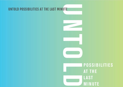 Untold Possibilities at the Last Minute exhibition logo