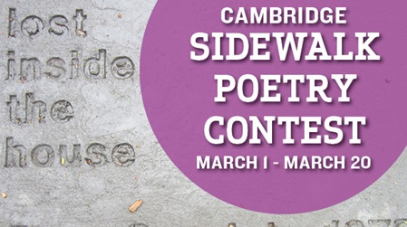 Cambridge Sidewalk Poetry Contest March 1-20