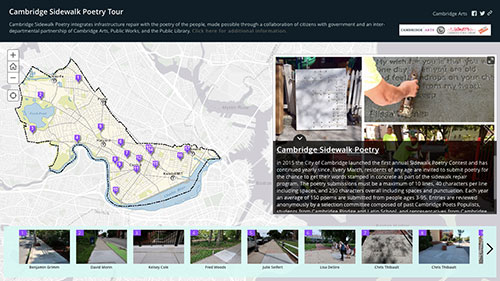 Sidewalk Poetry map.