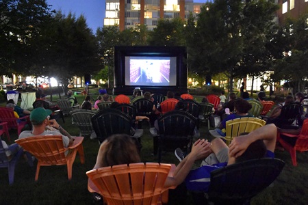 The Summer In The City movie night at University Park, Central Square, Aug. 28, 2018.