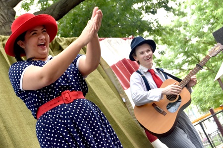 Bright Star Theatre performs for Summer In The City at the Kennedy Longfellow School, July 23, 2018.