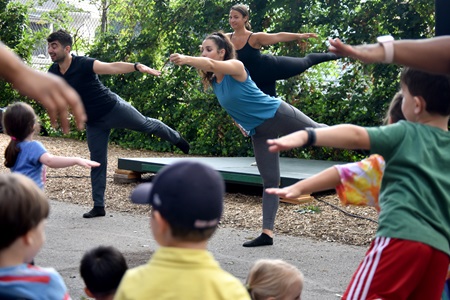 Urbanity Dance performed at Ahern Field on July 24, 2019, for the Cambridge Arts Summer In The City series.