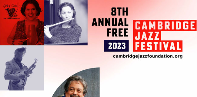 Poster featuring performers of the 2003 Cambridge Jazz Festival.